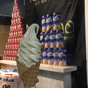 Matcha Tea & Dessert - Horlicks Soft Serve on a Waffle Cone! Complemented each other real good! - Desserts Near Me - Markham, Ontario