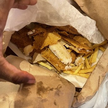 What’s Cluckin - The worst battered catfish I've ever had in my life. $17 disgusting - Chicken Shop Near Me - Fairview, Texas