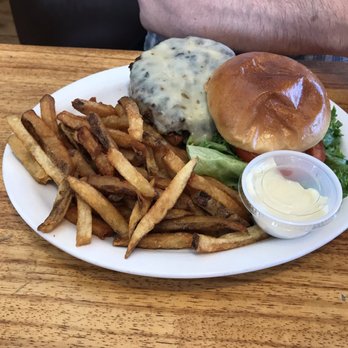 VI Grill - Burger and fries. Burger was ver good-especially the bun; fries were decent. - Burgers Near Me - Suttons Bay, Michigan VI Grill - Burger and fries. Burger was ver good-especially the bun; fries were decent. - Burgers Near Me - Suttons Bay, Michigan
