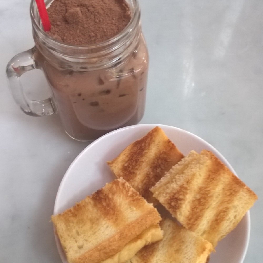 Milo Dinosaur and toast