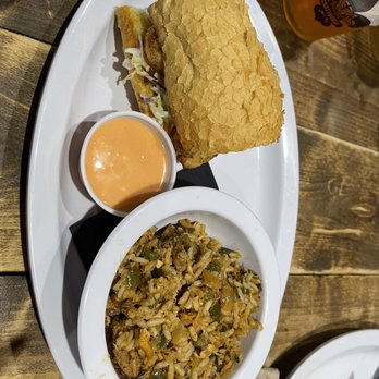 BeauxJax Crafthouse - Jambalaya & blackened shrimp po boy combo - Bars Near Me - Bossier City, Louisiana BeauxJax Crafthouse - Jambalaya & blackened shrimp po boy combo - Bars Near Me - Bossier City, Louisiana