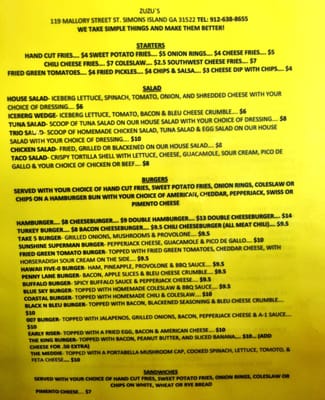 Menu photo 5 Zuzu's St. Simons, GA