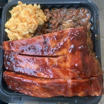 Big Swerve’s BBQ - Rib and Chicken Combo (chicken under the ribs) - Barbeque Near Me - Westville, New Jersey