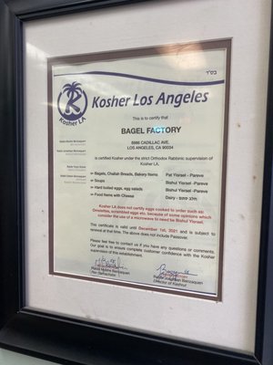 Menu photo 2 The Bagel Factory Los Angeles, CA