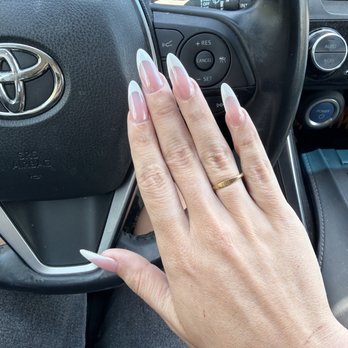 A&V Nails Spa - French tip with chrome nails - Nail Salons Near Me - Murrieta, California