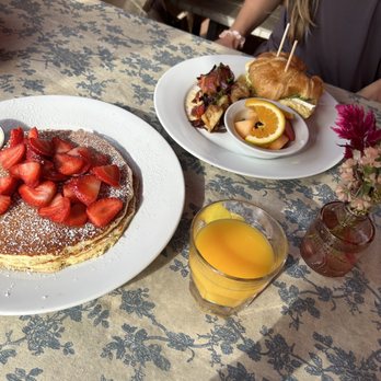Immigrant Son Caffe - Buttermilk pancakes + croissant sandwich - New American Near Me - Ventura, California Immigrant Son Caffe - Buttermilk pancakes + croissant sandwich - New American Near Me - Ventura, California