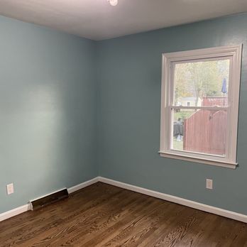 Burrows Professional Painting - Office area in tranquil blue - Painters Near Me