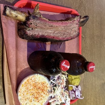 Terry Black's Barbecue - Waco - Beef rib, iced bevies, creamed corn and slaw. Almost a C note with tip and worth every penny. - Barbeque Near Me - Waco, Texas Terry Black's Barbecue - Waco - Beef rib, iced bevies, creamed corn and slaw. Almost a C note with tip and worth every penny. - Barbeque Near Me - Waco, Texas
