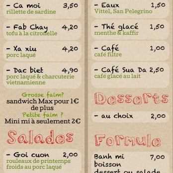 #nam - Nouveau menu ! - Sandwiches Near Me - Lyon, 69
