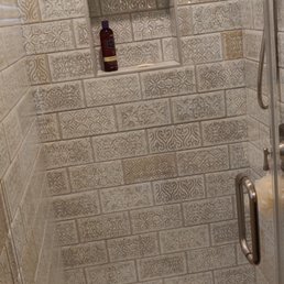 The yellow tile on the left was not part of the work that was done, it was already there :) The yellow tile on the left was not part of the work that was done, it was already there :)