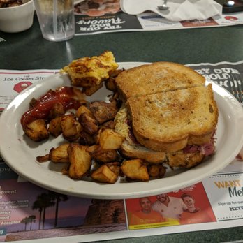 Metro Diner - Ruben Sandwich with home fries. - Diners Near Me - Pooler, Georgia Metro Diner - Ruben Sandwich with home fries. - Diners Near Me - Pooler, Georgia