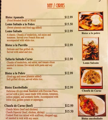 Menu photo 3 Machupicchu Restaurant Providence, RI