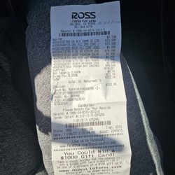 Ross Dress For Less - Invoice