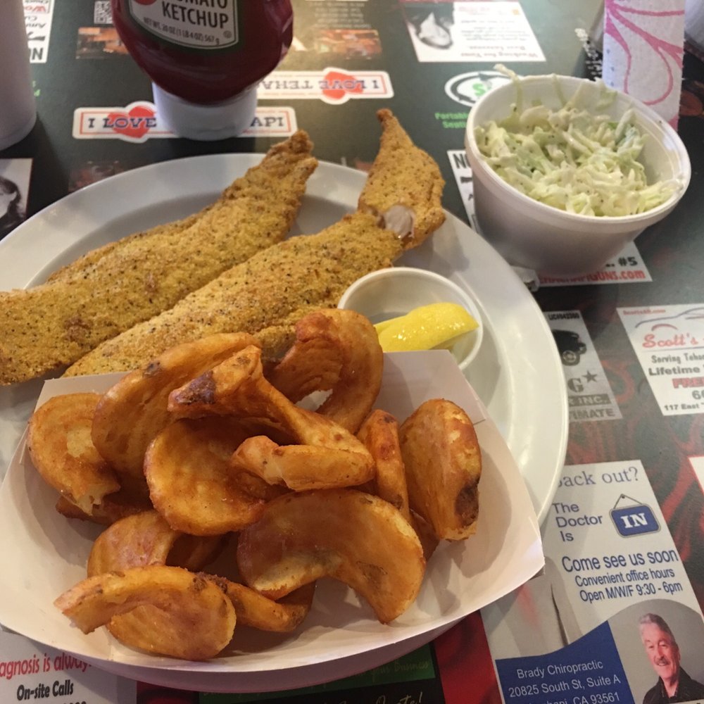 Red House BBQ - Catfish fries and green slaw - Barbeque Near Me - Tehachapi, California Red House BBQ - Catfish fries and green slaw - Barbeque Near Me - Tehachapi, California
