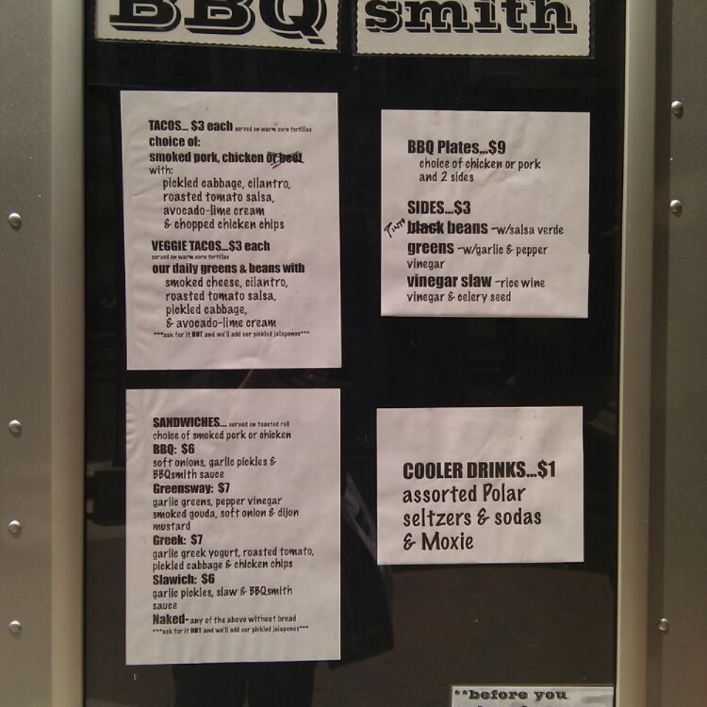 BBQsmith - Menu - Street Vendors Near Me - Boston, Massachusetts BBQsmith - Menu - Street Vendors Near Me - Boston, Massachusetts