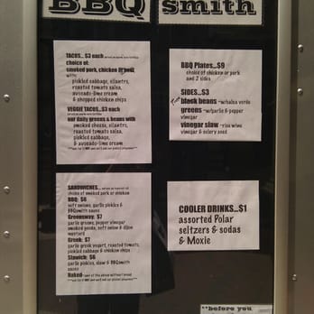 BBQsmith - Menu - Street Vendors Near Me - Boston, Massachusetts BBQsmith - Menu - Street Vendors Near Me - Boston, Massachusetts