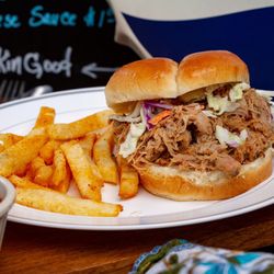 Mike's BBQ House - Pulled Pork Sandwich with one side item