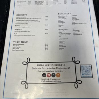 Selena's Salvadorian - Menu - Salvadoran Near Me - Tucson, Arizona Selena's Salvadorian - Menu - Salvadoran Near Me - Tucson, Arizona