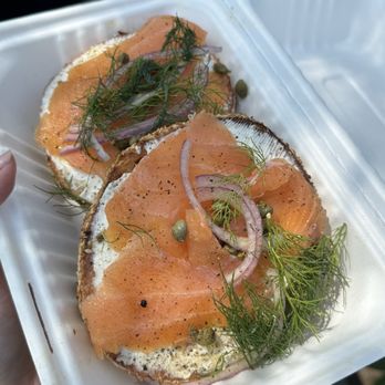 Apollo Bagels - Sesame Bagel with Smoked Salmon and Plain Cream Cheese - Bagels Near Me - New York, New York Apollo Bagels - Sesame Bagel with Smoked Salmon and Plain Cream Cheese - Bagels Near Me - New York, New York