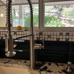 Harley Plumbing Payson - New kitchen faucet and soap dispenser (that Mark drilled out and installed).