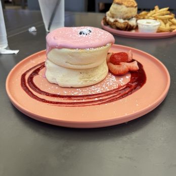 Burnt Crumbs - Strawberries & cream Souffl Pancakes - New American Near Me - Irvine, California