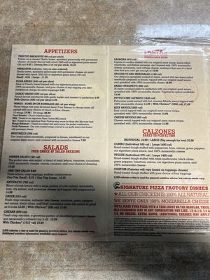 Menu photo 3 Pizza Factory Bishop, CA