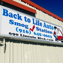 Back To Life Auto - Sign outside