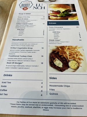 Menu photo 2 Root 25 Taphouse and Kitchen Denver, CO Menu photo 2 Root 25 Taphouse and Kitchen Denver, CO