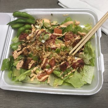 The One Cafe - Salmon and tuna sushi bowl on lettuce $11.99 after tax - Sandwiches Near Me - Edmond, Oklahoma The One Cafe - Salmon and tuna sushi bowl on lettuce $11.99 after tax - Sandwiches Near Me - Edmond, Oklahoma