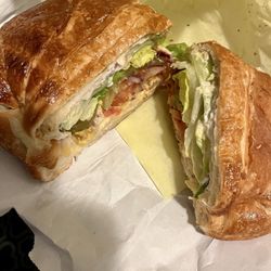 U S A Donuts & Croissants - Croissant Sandwich (Turkey with added mustard)
