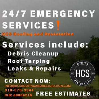 HCS Roofing & Restoration - HCS is local, insured and ready to help when a storm hits. Our teams work 24 hours a day 7 days a week. - Roofing Near Me - Tulsa, Oklahoma