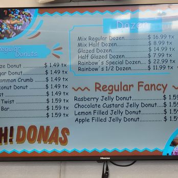 Rainbow’s Donuts - Menu - Donuts Near Me - Las Vegas, Nevada