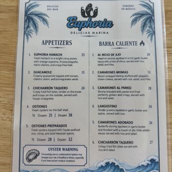Euphoria - Menu - Seafood Near Me - Los Angeles, California Euphoria - Menu - Seafood Near Me - Los Angeles, California