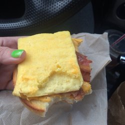 McDonald's - Had to take the top bagel off since it was soaked in honey mustard- my stomach turned from the smell