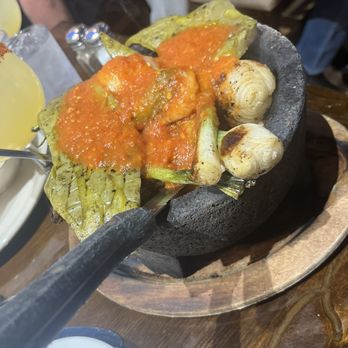 Los Dos Potrillos - The Molcajete with street toco salsa - Mexican Near Me - Parker, Colorado Los Dos Potrillos - The Molcajete with street toco salsa - Mexican Near Me - Parker, Colorado