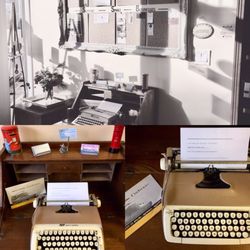 Three Smart Humans All About Computers - My Homage to the PAST. Can you read what's typed on the typewriter? Come and read for yourself.