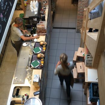 Books & Brunch - The view from upstairs - open kitchen - Breakfast & Brunch Near Me - Bruges, VWV Books & Brunch - The view from upstairs - open kitchen - Breakfast & Brunch Near Me - Bruges, VWV