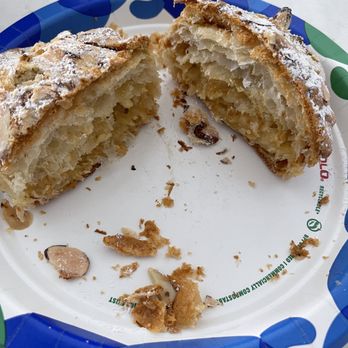 Zak The Baker - Almond Croissant cut in half. - Kosher Near Me - Miami, Florida Zak The Baker - Almond Croissant cut in half. - Kosher Near Me - Miami, Florida