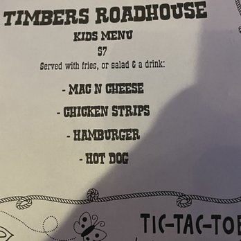 Timber's Roadhouse - Kids menu - Barbeque Near Me - Goleta, California Timber's Roadhouse - Kids menu - Barbeque Near Me - Goleta, California
