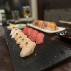 Zen Sushi - Hotate scallop, blue fin and yellowtail belly