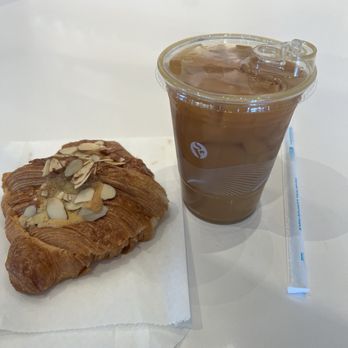 Vesta Coffee Roasters - Almond croissant and ice cold brew - Coffee & Tea Near Me - Las Vegas, Nevada