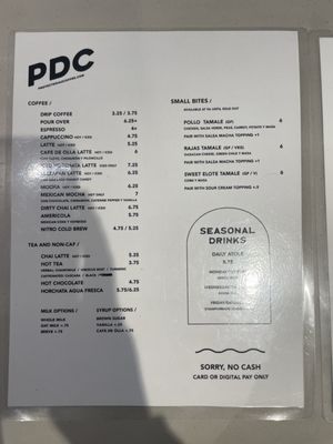 Menu photo 8 Proyecto Diaz Coffee Oakland, CA