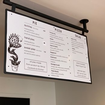 Venus Pie Trap - Menu interior - Cafes Near Me - Aptos, California