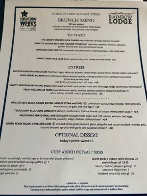 Menu photo 1 Rainbow Lodge Houston, TX Menu photo 1 Rainbow Lodge Houston, TX