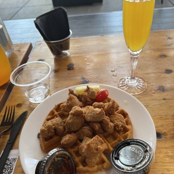 Kimoto Rooftop - Chicken and waffles - Asian Fusion Near Me - Brooklyn, New York