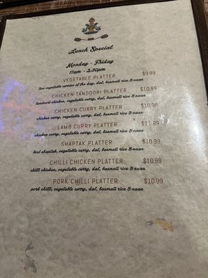 Menu photo 7 Little Tibet Boulder, CO