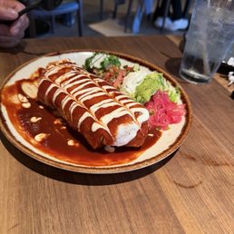 carnitas burrito with colorado sauce carnitas burrito with colorado sauce