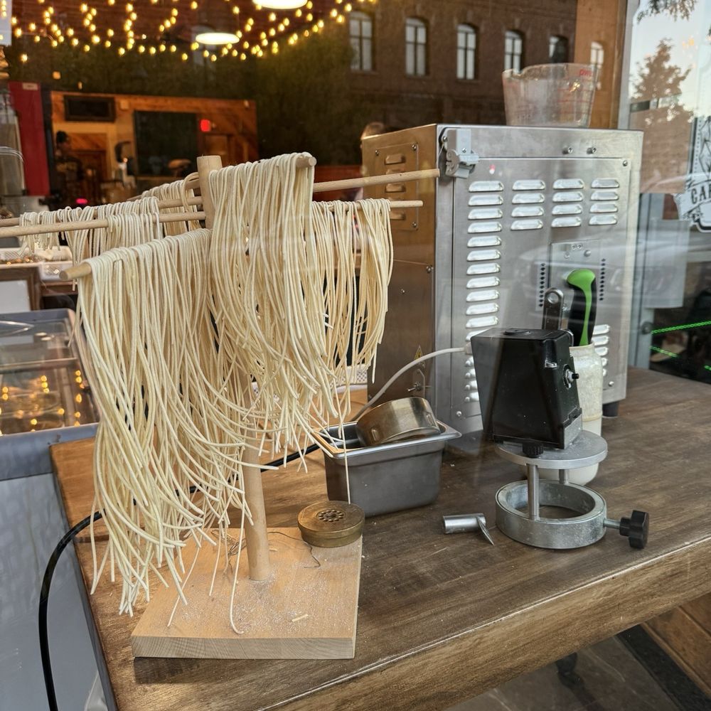 Cafe Stella - Pasta machine visible in front window - Italian Near Me - Flagstaff, Arizona
