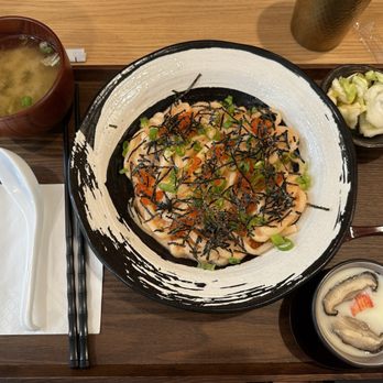 Tendon Kohaku - Mentaiko udon set - Japanese Near Me - Bellevue, Washington Tendon Kohaku - Mentaiko udon set - Japanese Near Me - Bellevue, Washington