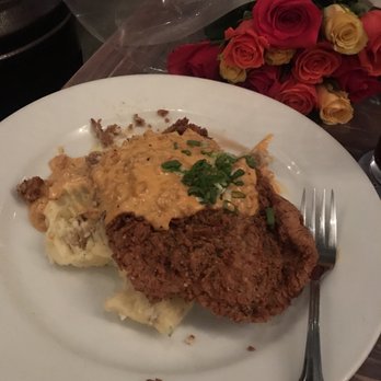 Nova - Chicken Fried Pork Loin with spicy Italian sausage gravy and mashed potatoes. - Gastropubs Near Me - Dallas, Texas Nova - Chicken Fried Pork Loin with spicy Italian sausage gravy and mashed potatoes. - Gastropubs Near Me - Dallas, Texas